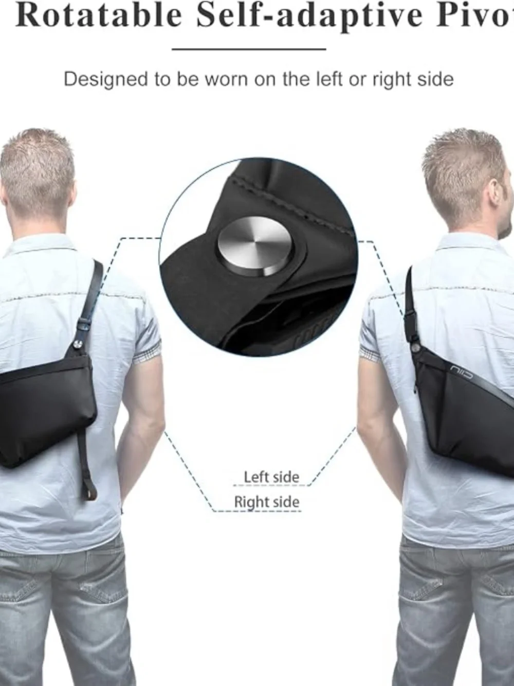 NIID FINO IV Mens Sling Anti Theft Bag